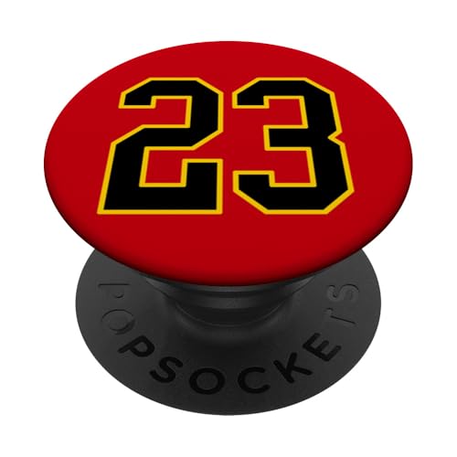 Nummer 23 College Sports Style in Schwarz und Gelb PopSockets Klebender PopGrip Nummer 23 College Sports Style in Schwarz und Gelb PopSockets Klebender PopGrip von Sports Numbers Store