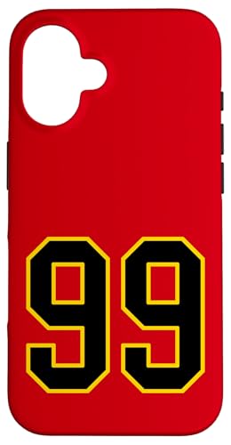 Nummer 251.5 cm schwarz und gelb College Sports Style Hülle für iPhone 16 von Sports Numbers Store