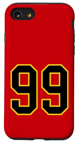 Nummer 251.5 cm schwarz und gelb College Sports Style Hülle für iPhone SE (2020) / 7 / 8 von Sports Numbers Store