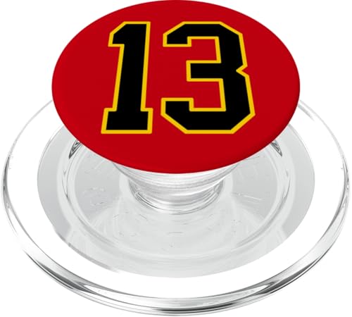 Nummer 33.0 cm schwarz und gelb College Sports Style PopSockets PopGrip für MagSafe von Sports Numbers Store