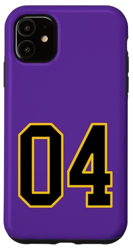 Nummer 4 im schwarz-gelben College-Sport-Stil Hülle für iPhone 11 Nummer 4 im schwarz-gelben College-Sport-Stil Hülle für iPhone 11 von Sports Numbers Store