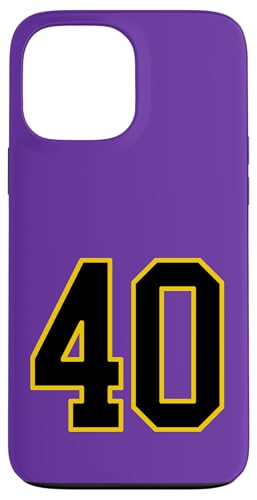 Nummer 40 im schwarz-gelben College-Sport-Stil Hülle für iPhone 13 Pro Max Nummer 40 im schwarz-gelben College-Sport-Stil Hülle für iPhone 13 Pro Max von Sports Numbers Store