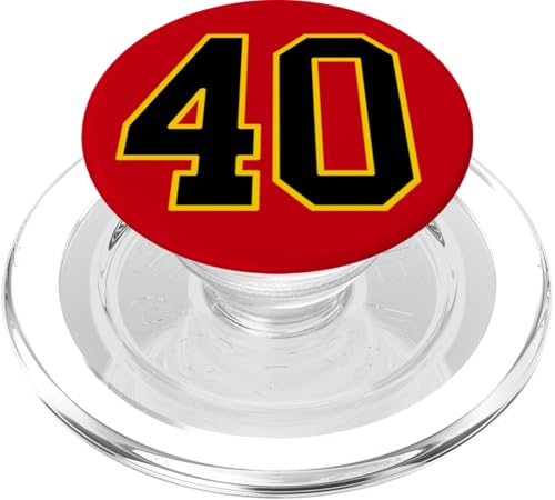 Nummer 40 im schwarz-gelben College-Sport-Stil PopSockets PopGrip für MagSafe Nummer 40 im schwarz-gelben College-Sport-Stil PopSockets PopGrip für MagSafe von Sports Numbers Store