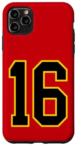 Nummer 40.6 cm schwarz und gelb College Sports Style Hülle für iPhone 11 Pro Max Nummer 40.6 cm schwarz und gelb College Sports Style Hülle für iPhone 11 Pro Max von Sports Numbers Store
