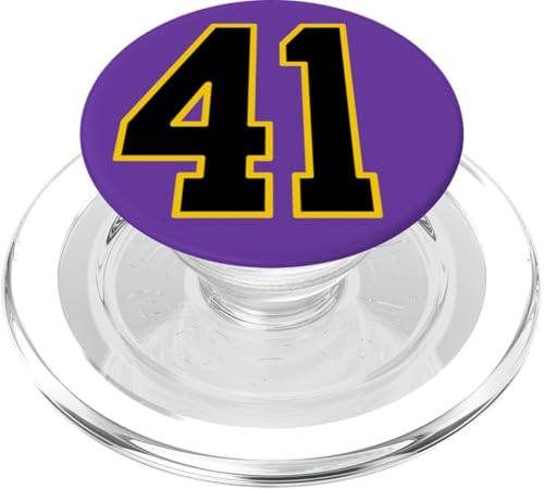 Nummer 41 im schwarz-gelben College-Sport-Stil PopSockets PopGrip für MagSafe Nummer 41 im schwarz-gelben College-Sport-Stil PopSockets PopGrip für MagSafe von Sports Numbers Store