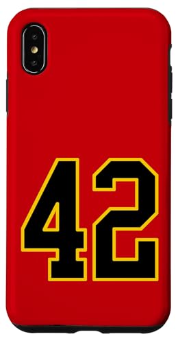 Nummer 42 im schwarz-gelben College-Sport-Stil Hülle für iPhone XS Max Nummer 42 im schwarz-gelben College-Sport-Stil Hülle für iPhone XS Max von Sports Numbers Store