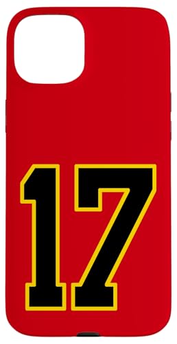 Nummer 43.2 cm schwarz und gelb College Sports Style Hülle für iPhone 15 Plus Nummer 43.2 cm schwarz und gelb College Sports Style Hülle für iPhone 15 Plus von Sports Numbers Store