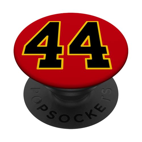 Nummer 44 im schwarz-gelben College-Sport-Stil PopSockets Klebender PopGrip Nummer 44 im schwarz-gelben College-Sport-Stil PopSockets Klebender PopGrip von Sports Numbers Store