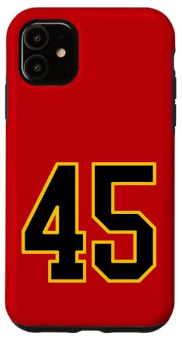 Nummer 45 im schwarz-gelben College-Sport-Stil Hülle für iPhone 11 Nummer 45 im schwarz-gelben College-Sport-Stil Hülle für iPhone 11 von Sports Numbers Store