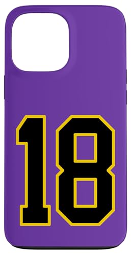 Nummer 45.7 cm schwarz und gelb College Sports Style Hülle für iPhone 13 Pro Max Nummer 45.7 cm schwarz und gelb College Sports Style Hülle für iPhone 13 Pro Max von Sports Numbers Store