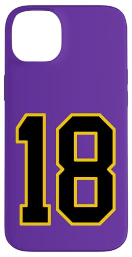 Nummer 45.7 cm schwarz und gelb College Sports Style Hülle für iPhone 14 Plus Nummer 45.7 cm schwarz und gelb College Sports Style Hülle für iPhone 14 Plus von Sports Numbers Store