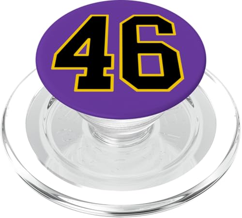 Nummer 46 im schwarz-gelben College-Sport-Stil PopSockets PopGrip für MagSafe Nummer 46 im schwarz-gelben College-Sport-Stil PopSockets PopGrip für MagSafe von Sports Numbers Store