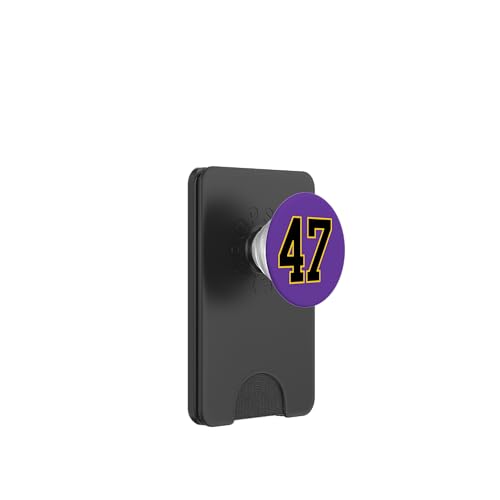 Nummer 47 im schwarz-gelben College-Sport-Stil PopSockets PopWallet für MagSafe Nummer 47 im schwarz-gelben College-Sport-Stil PopSockets PopWallet für MagSafe von Sports Numbers Store