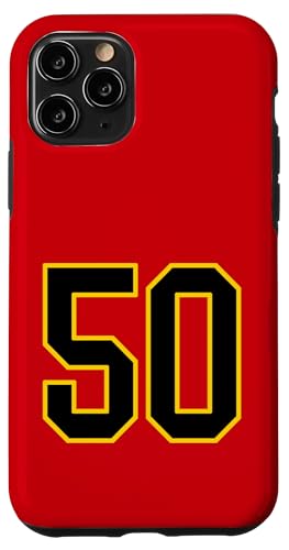 Nummer 50 im schwarz-gelben College-Sport-Stil Hülle für iPhone 11 Pro Nummer 50 im schwarz-gelben College-Sport-Stil Hülle für iPhone 11 Pro von Sports Numbers Store