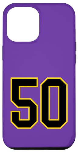Nummer 50 im schwarz-gelben College-Sport-Stil Hülle für iPhone 12 Pro Max Nummer 50 im schwarz-gelben College-Sport-Stil Hülle für iPhone 12 Pro Max von Sports Numbers Store