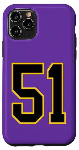 Nummer 51 im schwarz-gelben College-Sport-Stil Hülle für iPhone 11 Pro Nummer 51 im schwarz-gelben College-Sport-Stil Hülle für iPhone 11 Pro von Sports Numbers Store