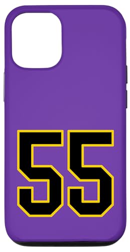 Nummer 55 im schwarz-gelben College-Sport-Stil Hülle für iPhone 12/12 Pro Nummer 55 im schwarz-gelben College-Sport-Stil Hülle für iPhone 12/12 Pro von Sports Numbers Store