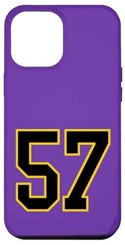 Nummer 57 im schwarz-gelben College-Sport-Stil Hülle für iPhone 12 Pro Max Nummer 57 im schwarz-gelben College-Sport-Stil Hülle für iPhone 12 Pro Max von Sports Numbers Store
