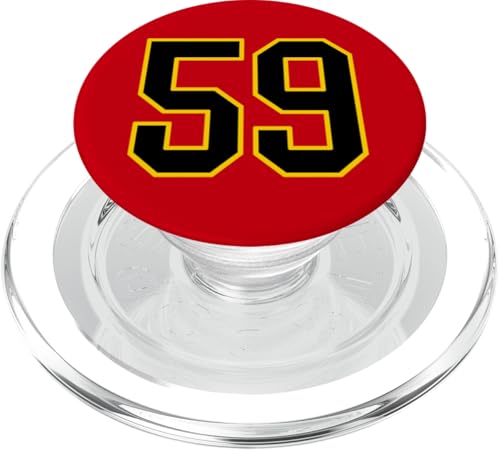 Nummer 59 im schwarz-gelben College-Sport-Stil PopSockets PopGrip für MagSafe von Sports Numbers Store