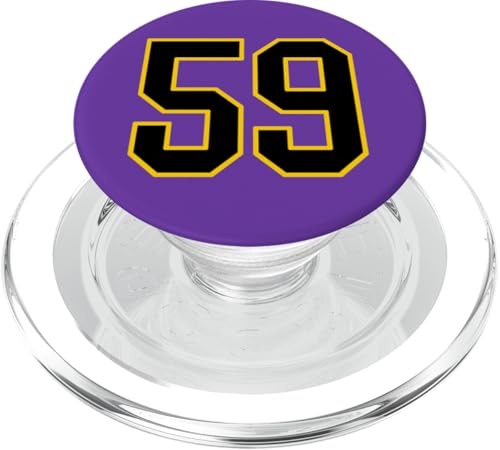 Nummer 59 im schwarz-gelben College-Sport-Stil PopSockets PopGrip für MagSafe Nummer 59 im schwarz-gelben College-Sport-Stil PopSockets PopGrip für MagSafe von Sports Numbers Store