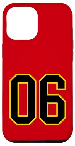 Nummer 6 im schwarz-gelben College-Sport-Stil Hülle für iPhone 12 Pro Max Nummer 6 im schwarz-gelben College-Sport-Stil Hülle für iPhone 12 Pro Max von Sports Numbers Store