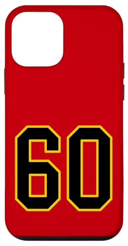 Nummer 60 im schwarz-gelben College-Sport-Stil Hülle für iPhone 12 mini von Sports Numbers Store