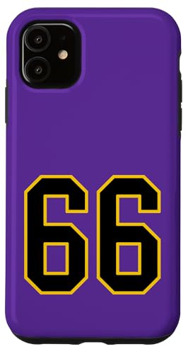 Nummer 66 im schwarz-gelben College-Sport-Stil Hülle für iPhone 11 Nummer 66 im schwarz-gelben College-Sport-Stil Hülle für iPhone 11 von Sports Numbers Store
