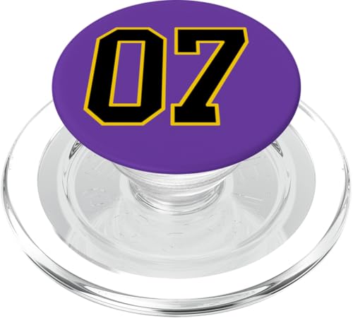 Nummer 7 im schwarz-gelben College-Sport-Stil PopSockets PopGrip für MagSafe Nummer 7 im schwarz-gelben College-Sport-Stil PopSockets PopGrip für MagSafe von Sports Numbers Store