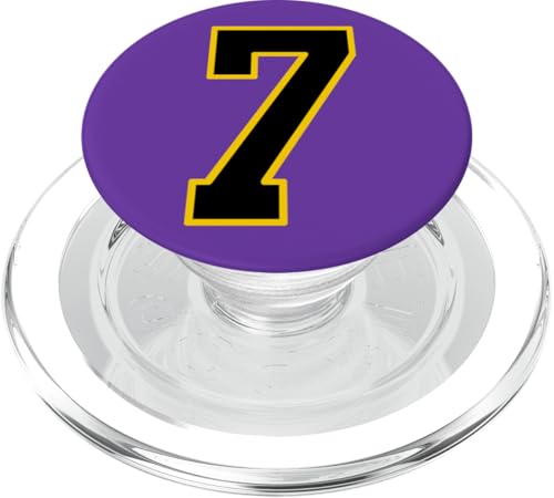 Nummer 7 im schwarz-gelben College-Sport-Stil PopSockets PopGrip für MagSafe Nummer 7 im schwarz-gelben College-Sport-Stil PopSockets PopGrip für MagSafe von Sports Numbers Store