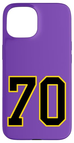 Nummer 70 im schwarz-gelben College-Sport-Stil Hülle für iPhone 15 Nummer 70 im schwarz-gelben College-Sport-Stil Hülle für iPhone 15 von Sports Numbers Store