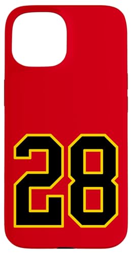 Nummer 71.1 cm schwarz und gelb College Sports Style Hülle für iPhone 15 Nummer 71.1 cm schwarz und gelb College Sports Style Hülle für iPhone 15 von Sports Numbers Store