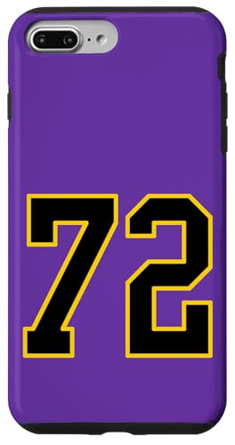 Nummer 72 im schwarz-gelben College-Sport-Stil Hülle für iPhone 7 Plus/8 Plus Nummer 72 im schwarz-gelben College-Sport-Stil Hülle für iPhone 7 Plus/8 Plus von Sports Numbers Store