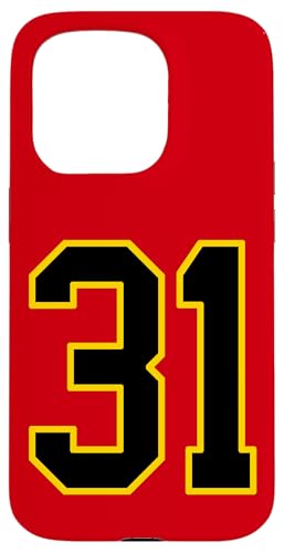 Nummer 78.7 cm schwarz und gelb College Sports Style Hülle für iPhone 15 Pro Nummer 78.7 cm schwarz und gelb College Sports Style Hülle für iPhone 15 Pro von Sports Numbers Store