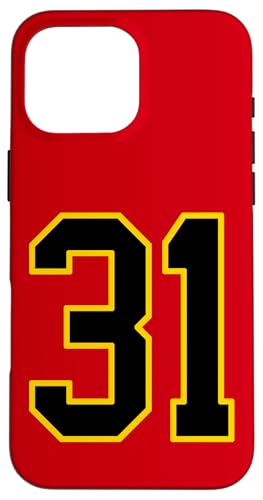 Nummer 78.7 cm schwarz und gelb College Sports Style Hülle für iPhone 16 Pro Max Nummer 78.7 cm schwarz und gelb College Sports Style Hülle für iPhone 16 Pro Max von Sports Numbers Store