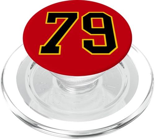 Nummer 79 im schwarz-gelben College-Sport-Stil PopSockets PopGrip für MagSafe Nummer 79 im schwarz-gelben College-Sport-Stil PopSockets PopGrip für MagSafe von Sports Numbers Store