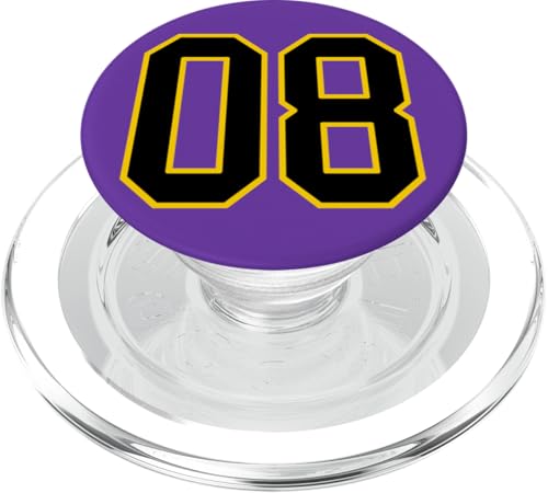Nummer 8 im schwarz-gelben College-Sport-Stil PopSockets PopGrip für MagSafe Nummer 8 im schwarz-gelben College-Sport-Stil PopSockets PopGrip für MagSafe von Sports Numbers Store