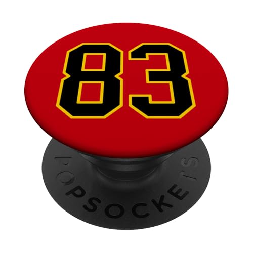 Nummer 83 im schwarz-gelben College-Sport-Stil PopSockets Klebender PopGrip Nummer 83 im schwarz-gelben College-Sport-Stil PopSockets Klebender PopGrip von Sports Numbers Store