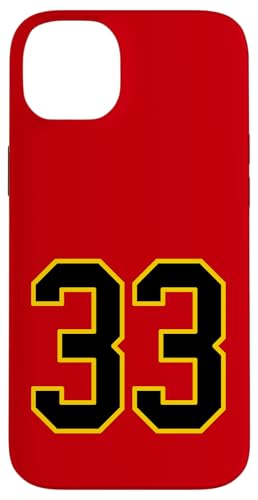 Nummer 83.8 cm schwarz und gelb College Sports Style Hülle für iPhone 14 Plus von Sports Numbers Store