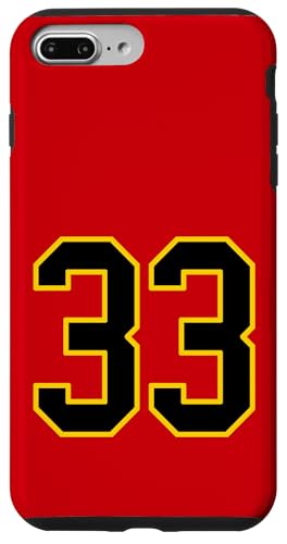 Nummer 83.8 cm schwarz und gelb College Sports Style Hülle für iPhone 7 Plus/8 Plus von Sports Numbers Store