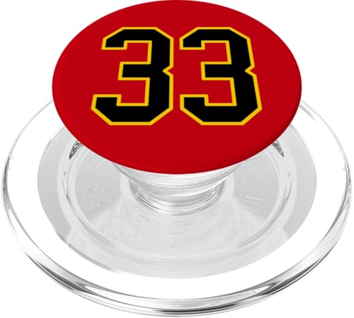 Nummer 83.8 cm schwarz und gelb College Sports Style PopSockets PopGrip für MagSafe von Sports Numbers Store