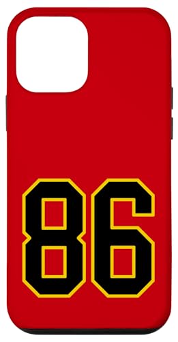 Nummer 86 im schwarz-gelben College-Sport-Stil Hülle für iPhone 12 mini Nummer 86 im schwarz-gelben College-Sport-Stil Hülle für iPhone 12 mini von Sports Numbers Store