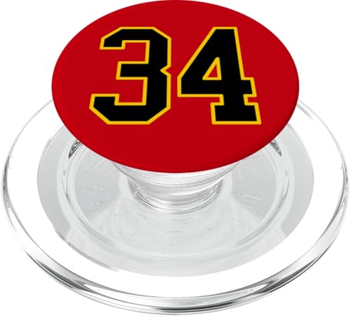 Nummer 86.4 cm schwarz und gelb College Sports Style PopSockets PopGrip für MagSafe Nummer 86.4 cm schwarz und gelb College Sports Style PopSockets PopGrip für MagSafe von Sports Numbers Store