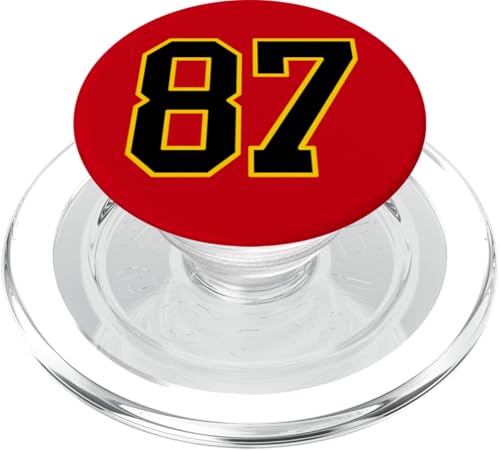 Nummer 87 im schwarz-gelben College-Sport-Stil PopSockets PopGrip für MagSafe Nummer 87 im schwarz-gelben College-Sport-Stil PopSockets PopGrip für MagSafe von Sports Numbers Store