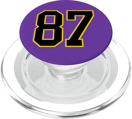 Nummer 87 im schwarz-gelben College-Sport-Stil PopSockets PopGrip für MagSafe Nummer 87 im schwarz-gelben College-Sport-Stil PopSockets PopGrip für MagSafe von Sports Numbers Store