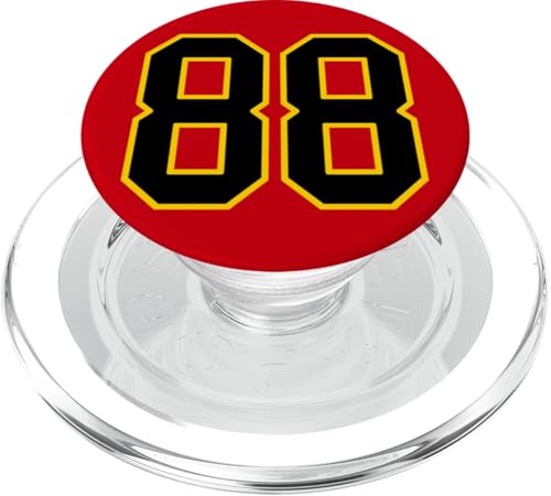 Nummer 88 im schwarz-gelben College-Sport-Stil PopSockets PopGrip für MagSafe von Sports Numbers Store