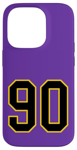 Nummer 90 im schwarz-gelben College-Sport-Stil Hülle für iPhone 14 Pro Nummer 90 im schwarz-gelben College-Sport-Stil Hülle für iPhone 14 Pro von Sports Numbers Store