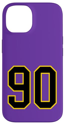 Nummer 90 im schwarz-gelben College-Sport-Stil Hülle für iPhone 14 Nummer 90 im schwarz-gelben College-Sport-Stil Hülle für iPhone 14 von Sports Numbers Store