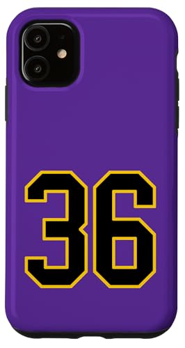Nummer 91.4 cm schwarz und gelb College Sports Style Hülle für iPhone 11 Nummer 91.4 cm schwarz und gelb College Sports Style Hülle für iPhone 11 von Sports Numbers Store