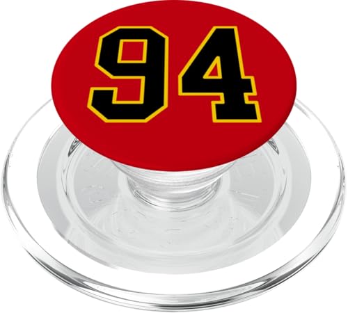 Nummer 94 im schwarz-gelben College-Sport-Stil PopSockets PopGrip für MagSafe Nummer 94 im schwarz-gelben College-Sport-Stil PopSockets PopGrip für MagSafe von Sports Numbers Store