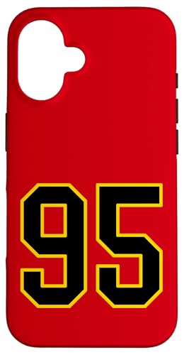 Nummer 95 im schwarz-gelben College-Sport-Stil Hülle für iPhone 16 Nummer 95 im schwarz-gelben College-Sport-Stil Hülle für iPhone 16 von Sports Numbers Store
